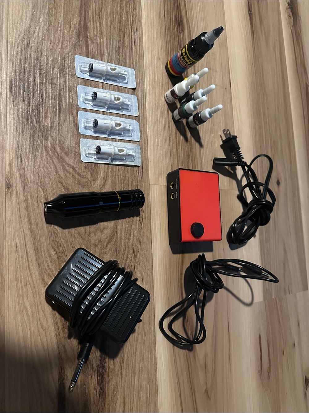 Pen Style Tattoo Machine + Ink + Shading Needles (Beginner Kit)